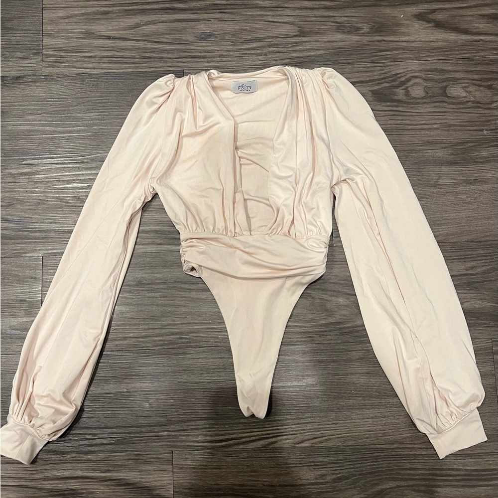 Oh Polly Cream Long Sleeve Bodysuit